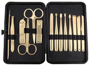 Wholesale manicure tool: Manicure Instrument Kit, Gold Platted