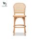 Back Stool Silla Antique Counter Height Bistro Coffee Cafe Shop Rattan Wicker Wood High Bar Chairs