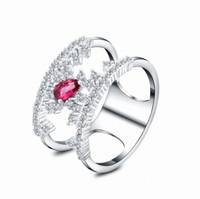 Fashion Style,Wholesale Plated Jewelry Ring,Red Gemstone,Cheap Price