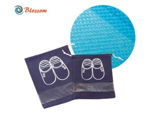 Wholesale shoe pad: Wholesale Non Woven Reusable Drawstring Visible Travel Organizer Shoes Bag