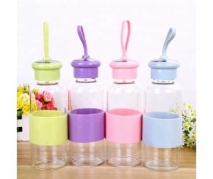 Wholesale glass gifts: Wholesale 500ML Portable Glass Water Bottle