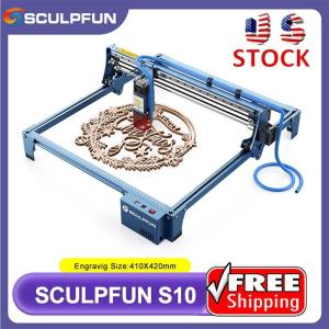 Wholesale plastic container: SCULPFUN S10 Laser Engraver with High-Speed Air Assist Nozzle & 10W Optical Power