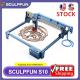 SCULPFUN S10 Laser Engraver with High-Speed Air Assist Nozzle & 10W Optical Power