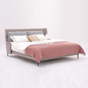 Wholesale color bed: Continental Design Bed   Beige Upholstered Bed    Customized Color Fabric Bed    Fabric Bed