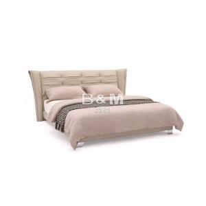 Wholesale folding table: Bed with Unique Headboard   Modern Leather King Size Bed   OEM Modern Leather Queen Size Bed