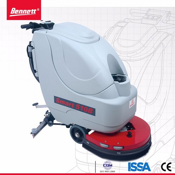 Single Brush Walk Behind Battery Type Floor Scrubber Dryer Floor