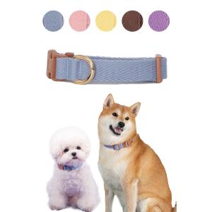 Wholesale colorful: (Boddlelang) Adjustable Soft Cotton Dog Collar 5 Colors