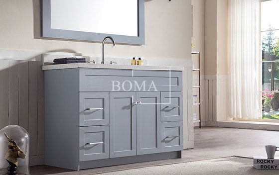 48 In Grey Shaker Style Wood Compliant, Shaker Style Vanity Cabinets