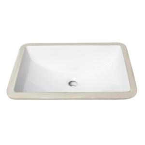 Wholesale Bathroom Sinks: White Porcelain Rectangular Undermount Basin Sink