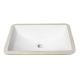 White Porcelain Rectangular Undermount Basin Sink