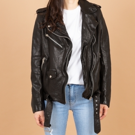 Women Leather Rider Jacket(id:11069274). Buy Korea leather jacket ...