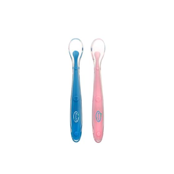Safe Feed Spoon  Silicon Prevent Scratching Protect Baby's Oral Cavity and Gum