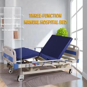 Wholesale hospital bed: New 3 Crank Hospital Bed with Aluminium Guard Rail and Mattress for Sale Hospital Bed