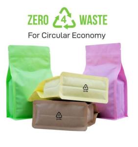 Wholesale recycling plastic: Recyclable Flat Based Pouch Eco Friendly Flat Bottom Bag Supplier