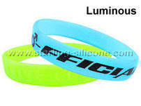 Wholesale red: STARLING Silicone- Luminous Silicone Wristbands, Glow in the Dark Silicone Bracelets