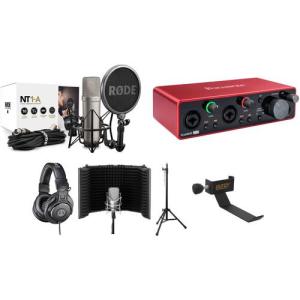 Wholesale recorder: RODE NT1A Complete Vocal Recording Kit with Focusrite Scarlett 2i2 USB Interface, Headphones & More