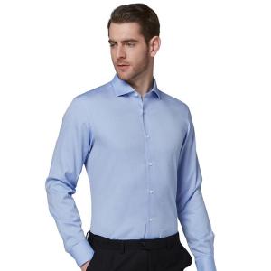 Wholesale s: Non-iron or Wrinkle-free Long Sleeve Blue Men's Shirt