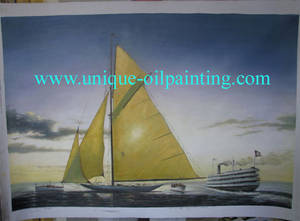 Wholesale boat paintings: Seascape Oil Painting