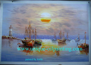 Wholesale digital photo: Oil Painting, Ocean Wave Oil Painting, Oil Painting by Knife