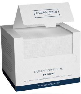 Wholesale clothing: Clean Skin Club Clean Towels XL Disposable Face Wash Cloths Ultra Soft 50 CT