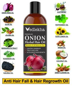 Wholesale handmade: Vedlekha Ayurveda Premium Onion Hair Oil Hair Growth & Hair Fall Control 60 ML