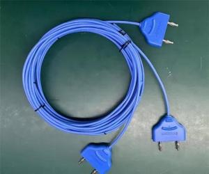 Wholesale insulated wires: 5000V 3050mm Blue Insulation, Anti-interference Bipolar Cable Assembly Wire Harness