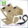 Brown Virtual Reality Cardboard Box , Cardboard VR Box 3D Glasses