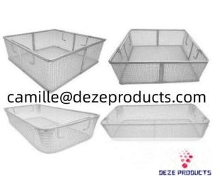 Wholesale stainless steel basket: DEZE Filtration Rectangle Stainless Steel Wire Mesh Basket