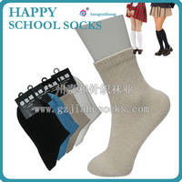 Solid Color Ankle School Socks Cotton Socks