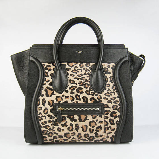 Sell black leopard skin bag purse top quality bags