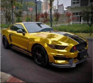 Wholesale car wrap: Aluko Chrome Mirror Gold Vinyl Wrap Car Wrap