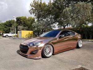 Wholesale car wrap: Aluko Gloss Rose Gold Mirror Chrome Vinyl Wrap Car Wrap