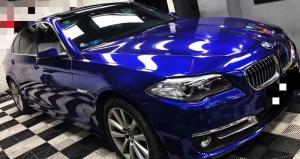 Wholesale car wrapped: Glare Blue Gloss Car Vinyl Wrap Air Release Swipeable for Vehicle Advertising