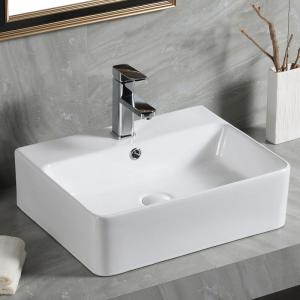 Wholesale ceramic wash basin sinks: China Manufactures Comercial Flat Edge Ceramic Restaurant Bathroom Sinks