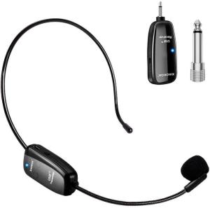 Wholesale mobile phone microphone: Wireless Microphone Headset UHF Wireless Mic Headset and Handheld 160 Ft Range for Voice Amplifier