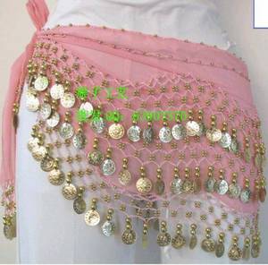 Wholesale Dance Shoes: Belly Dance Hip Scarf[128 Gold]