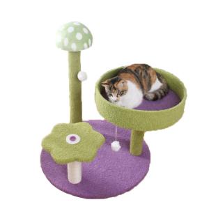 Wholesale tree cover: High Quality Cat Tree Tower Furniture Plush Covered Sisal Cat Tree with Cat Bed
