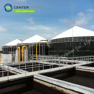 Wholesale grain silo: Glass Fused To Steel Bolted Liquid Storage Tanks with Aluminum Alloy Trough Deck Roofs