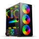 PC Case Accessories CPU   PC Case Gaming Computer  Case for PC with  Color Fans