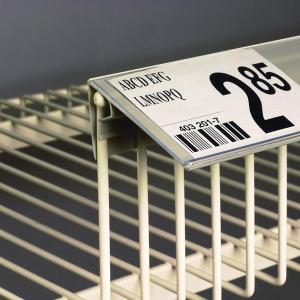 Wholesale wire display shelving: Supermarket Plastic Label Holder for Metal Wire Shelving