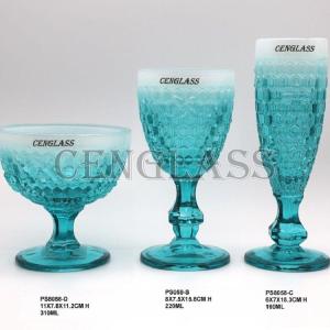 Wholesale Glass Crafts: Glass Cup Colored Glass Champagne     Wholesale Champagne Glass Cup