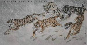 Wholesale Painting & Calligraphy: 100% Hand Paint Chinese Painting --tiger