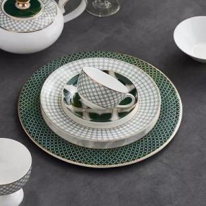 Wholesale ceramic stain: Customized Ceramic Tableware Set , Porcelain Plates Sets Eco Friendly OEM