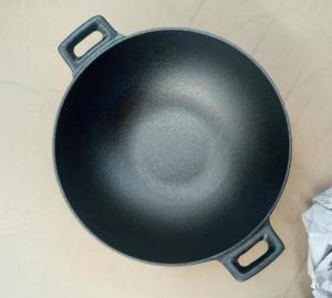 Wholesale wok: Pre-seasoned Mini Cast Iron Chinese Wok 25cm