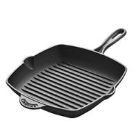 Enameled Cast Iron Grill Pan with Easy Grip Handle 27cm