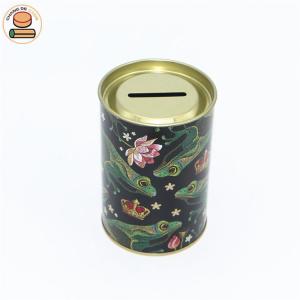 Wholesale offset printing paper: Piggy Bank Paper Tube Packaging Cylinder Cardboard Paper Can for Money Tin Money Box