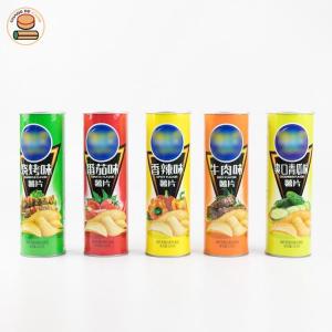 Wholesale food packing aluminum foil: Food Grade Potato Chips Paper Tube Snacks Packaging Can Cardboard Cylinders Tube for Popcorn Food
