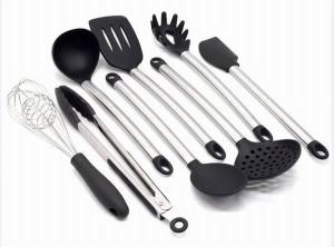 Wholesale kitchen tools set: 8pc Stainless Steel Silicone Kitchen Cooking Utensils Set