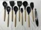 Cooking Utensils Set of 10 Silicone Kitchen Utensils with Wooden Handle