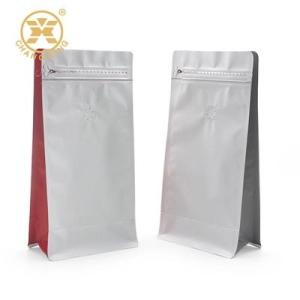 Wholesale stand up barrier pouches: Flat Bottom VMPET Aluminum Coffee Bags 250g BOPP Zip Lock Pouch for Food